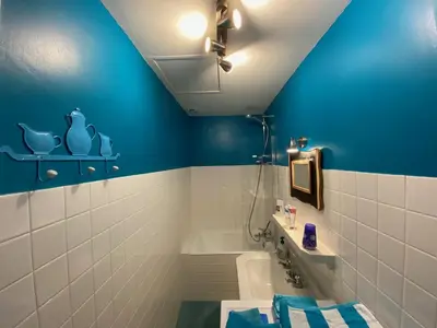 Salle de bains dans l'établissement Au Lavoir
