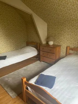 Un ou plusieurs lits dans un hébergement de l'établissement Castle Of Saint Germain Des Rives