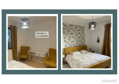 Un ou plusieurs lits dans un hébergement de l'établissement La maison de Lilylou