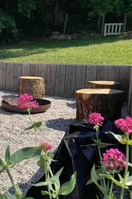 Jardin de l'établissement Chalet Au bois du Haut Folin
