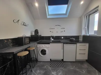 Cuisine ou kitchenette dans l'établissement Le cosy 2 personnes