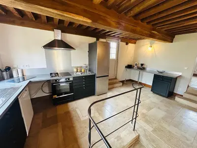 Cuisine ou kitchenette dans l'établissement Gîte La Pause des Anges