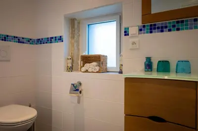 Salle de bains dans l'établissement Auberg'Inn
