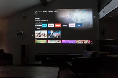 Télévision ou salle de divertissement dans l'établissement Le Cinoche, cocon sous les toits