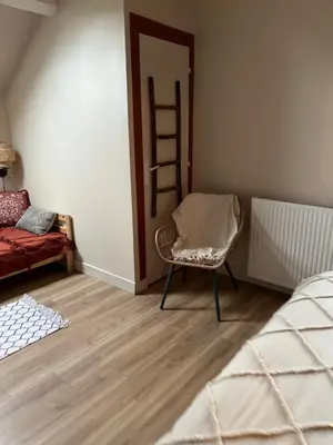 Un ou plusieurs lits dans un hébergement de l'établissement Les chambres de Mila