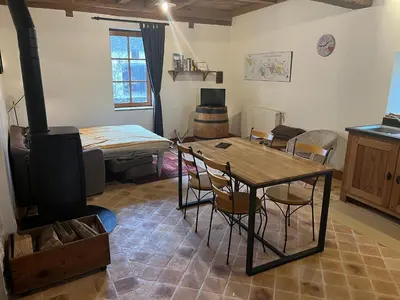 Cuisine ou kitchenette dans l'établissement Le Cercotin