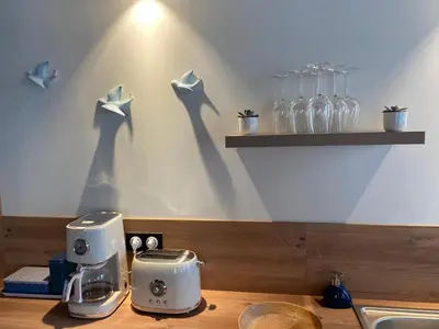 Plateau bouilloire dans l'établissement Maison Authentique « Bleue Nuits »