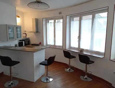 Cuisine ou kitchenette dans l'établissement Appartement paisible & lumineux