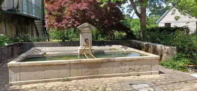 Jardin de l'établissement Studio 3 lits dans belle maison ancienne et jardin fermé