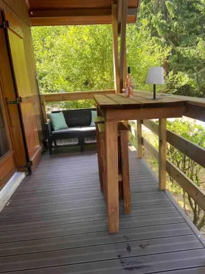 Balcon ou terrasse dans l'établissement Le chalet de l’Onde