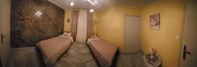 Coin salon dans l'établissement Maison de vacances