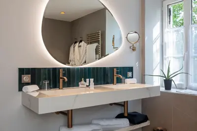 Salle de bains dans l'établissement Le Clos Alice - Hôtel et Spa, Arbois