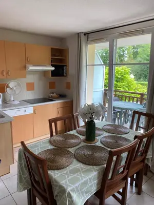 Cuisine ou kitchenette dans l'établissement Vue Sur Green