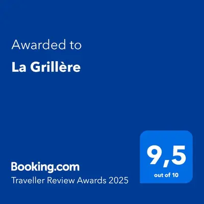 Certificat, récompense, panneau ou autre document affiché dans l'établissement La Grillère