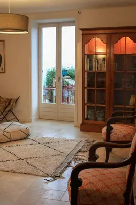 Coin salon dans l'établissement Pannonica charmante maison champêtre