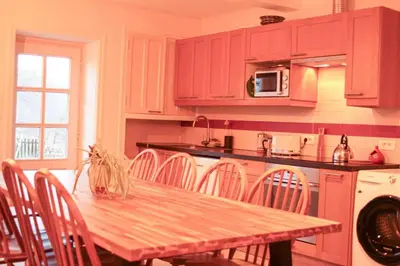 Cuisine ou kitchenette dans l'établissement Pannonica charmante maison champêtre