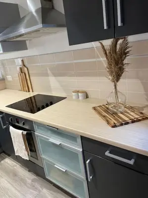 Cuisine ou kitchenette dans l'établissement L'appart Saint-Laurent