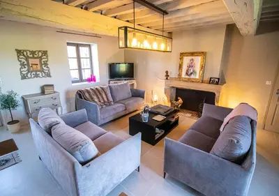 Plan de l'établissement Grande maison de caractère avec Piscine