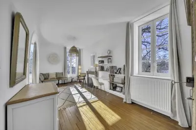 Cuisine ou kitchenette dans l'établissement Le Château de Palleau