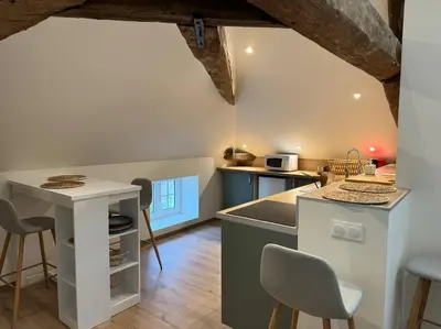 Cuisine ou kitchenette dans l'établissement Logement cocon