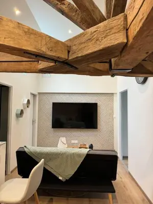 Télévision ou salle de divertissement dans l'établissement Logement cocon