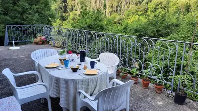 Balcon ou terrasse dans l'établissement Chambres d’Hôtes Les Melogottes
