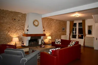 Coin salon dans l'établissement Vakantiehuis Bourgondie