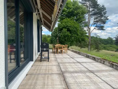 Balcon ou terrasse dans l'établissement La Fourche aan Lac de Chaumeçon