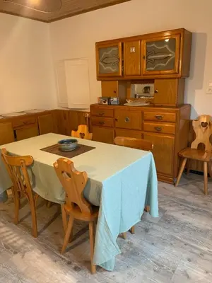 Cuisine ou kitchenette dans l'établissement La maison du lavoir