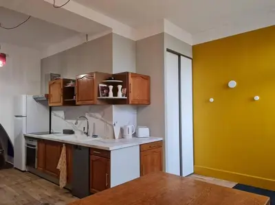 Cuisine ou kitchenette dans l'établissement Art déco-cooning