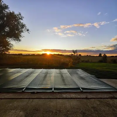 Lever ou coucher de soleil vu de la maison de vacances ou à proximité