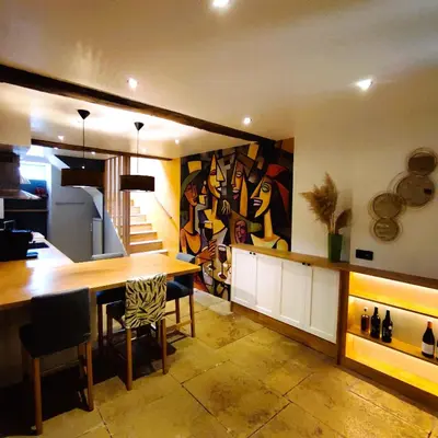 Cuisine ou kitchenette dans l'établissement Villa Modéliacus