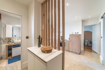Cuisine ou kitchenette dans l'établissement Le Jungle - Appt pour 6 avec parking privé