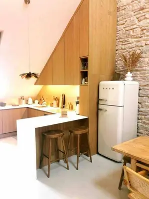 Cuisine ou kitchenette dans l'établissement Le Toit des Hospices : HyperCentre/Vue/Clim
