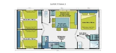 Plan de l'établissement ZEcamping 3 étoiles animaux acceptés bar épicerie et restaurant
