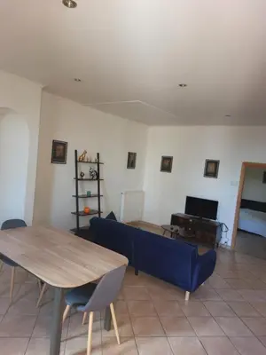 Coin salon dans l'établissement Appartement cosy tout confort