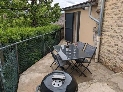 Balcon ou terrasse dans l'établissement Au bout du Ciel - Maison avec garage, terrasse, cave
