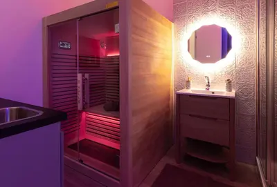 Salle de bains dans l'établissement Harmonie Spa