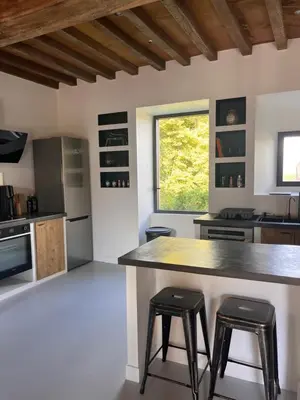 Cuisine ou kitchenette dans l'établissement Le Meix Saint Vital