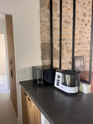 Cuisine ou kitchenette dans l'établissement Le Meix Saint Vital