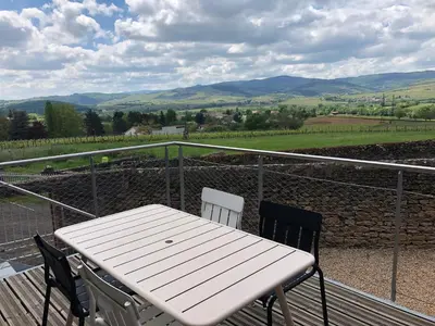 Vue générale sur la montagne ou vue sur la montagne depuis l'appartement