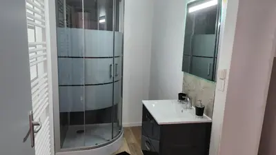 Salle de bains dans l'établissement Appartement tout confort vue sur les forts