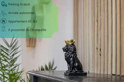 Plan de l'établissement Lion King Appart 65 m2 tout inclus, rénové, Calme, parking facile