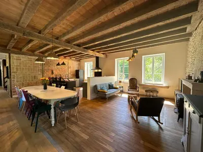Coin salon dans l'établissement La Forge 8 Personnes
