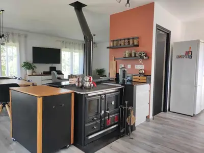 Cuisine ou kitchenette dans l'établissement La Villa Pacha