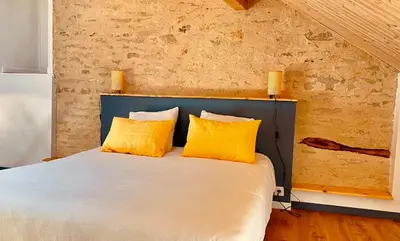 Un ou plusieurs lits dans un hébergement de l'établissement La Chambre du Clos - Meursault
