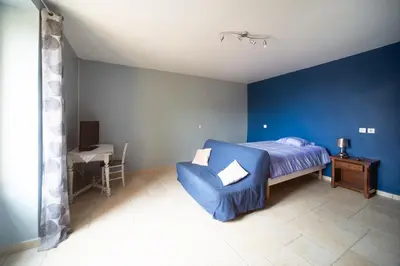 Un ou plusieurs lits dans un hébergement de l'établissement Au bord de La Saône - Maison pour 6 avec jardin