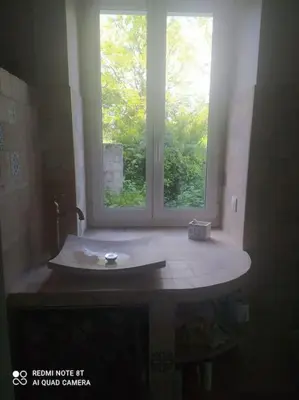Salle de bains dans l'établissement Charmant Appartement 2 pièces avec extérieur