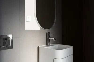 Salle de bains dans l'établissement La suite prairie Tomette Singulière