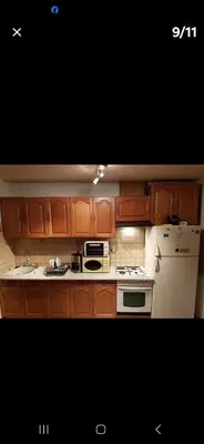 Cuisine ou kitchenette dans l'établissement Maison au milieu des vignes